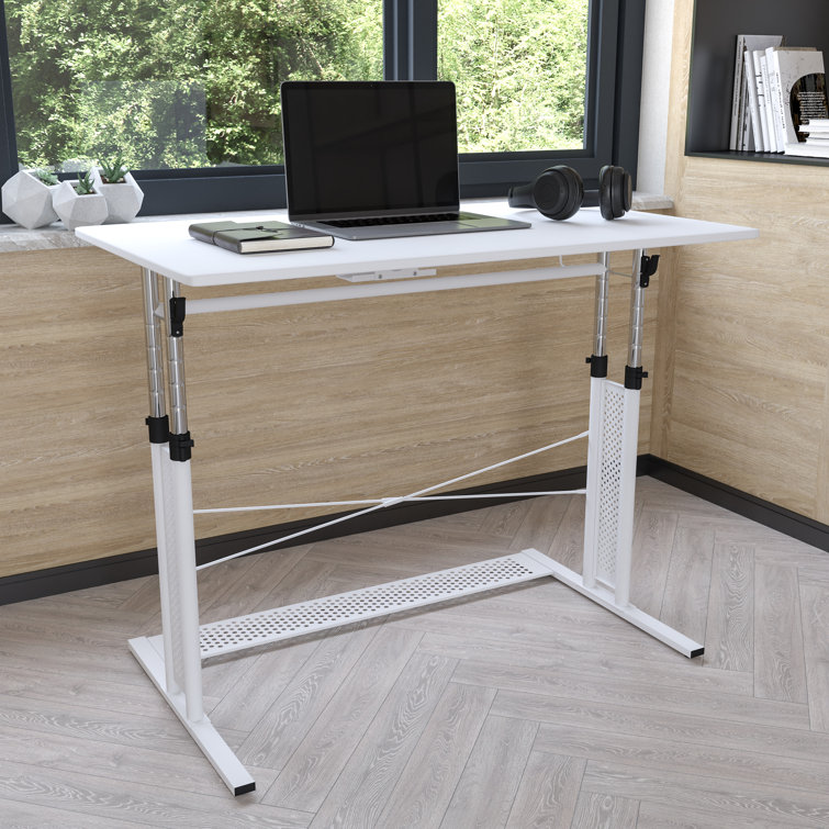 Ebern Designs Latitude Height Adjustable Standing Desk & Reviews Wayfair